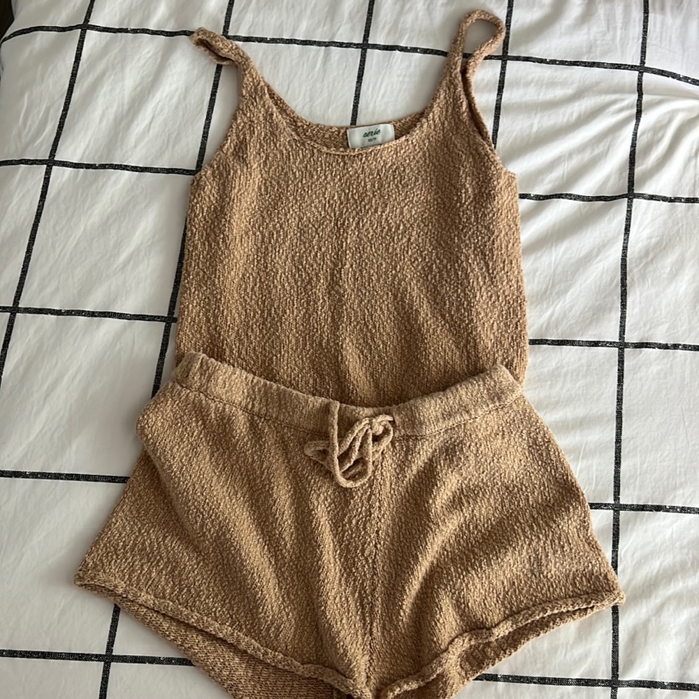 Aerie Knit Tank & Short Set